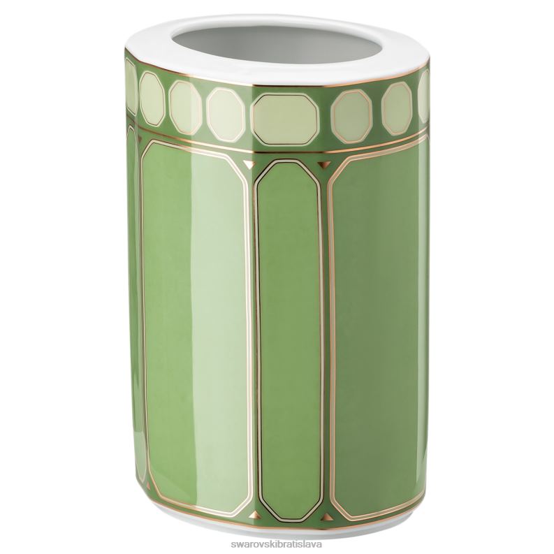 váza signum porcelán, zelená B8ZNT1781 Swarovski dekorácie