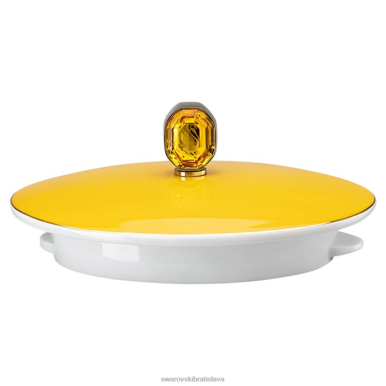 čajník signum porcelán, žltá B8ZNT1730 Swarovski dekorácie