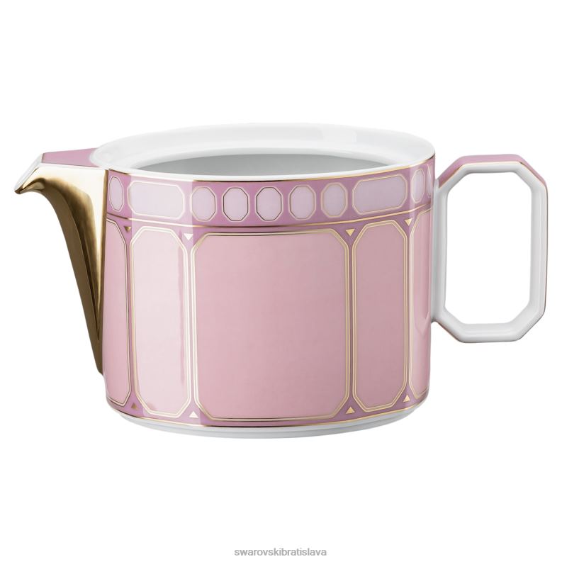 čajník signum porcelán, ružová B8ZNT1744 Swarovski dekorácie