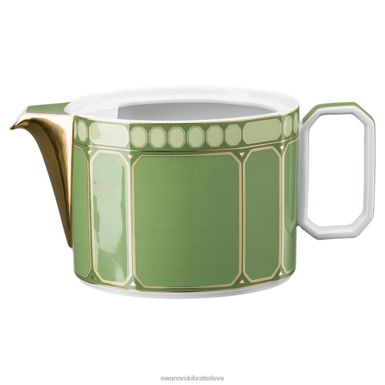 čajník signum porcelán, zelená B8ZNT1728 Swarovski dekorácie