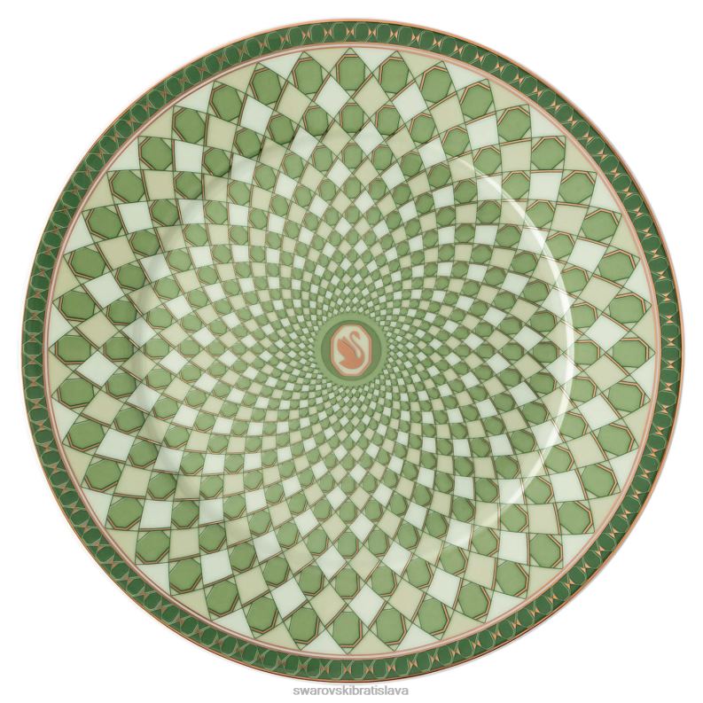 chlebový tanier signum porcelán, zelená B8ZNT1751 Swarovski dekorácie