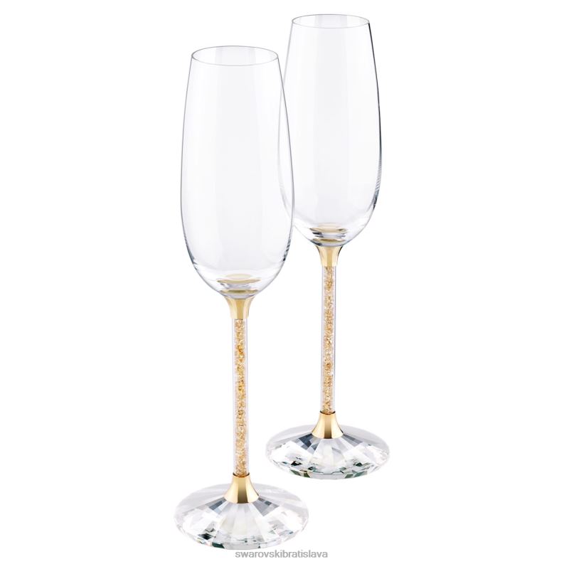kryštalické opekacie flauty zlatý tón B8ZNT1707 Swarovski dekorácie