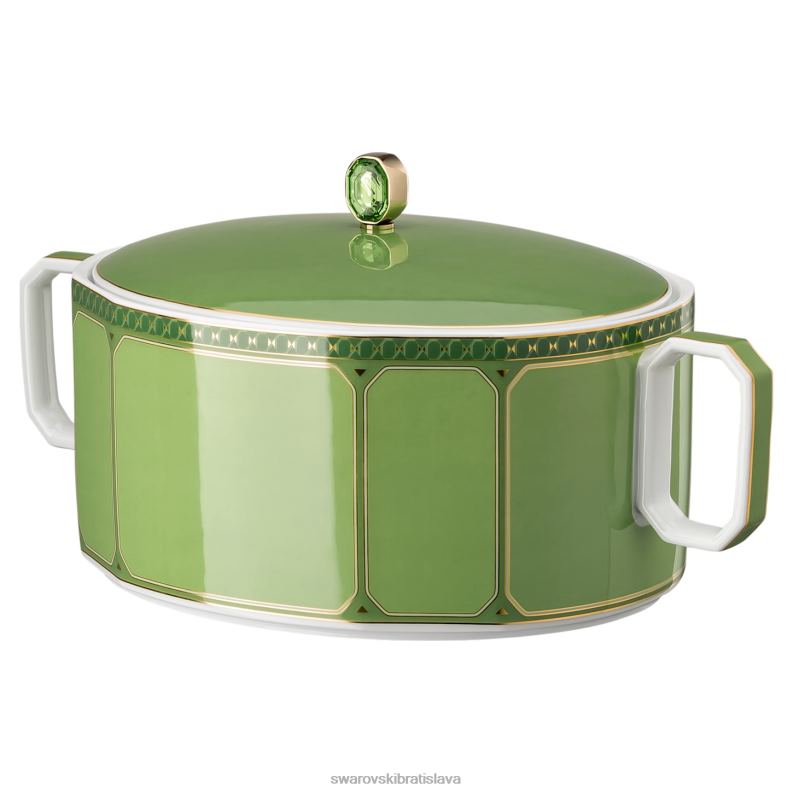 miska signum porcelán, zelená B8ZNT1732 Swarovski dekorácie