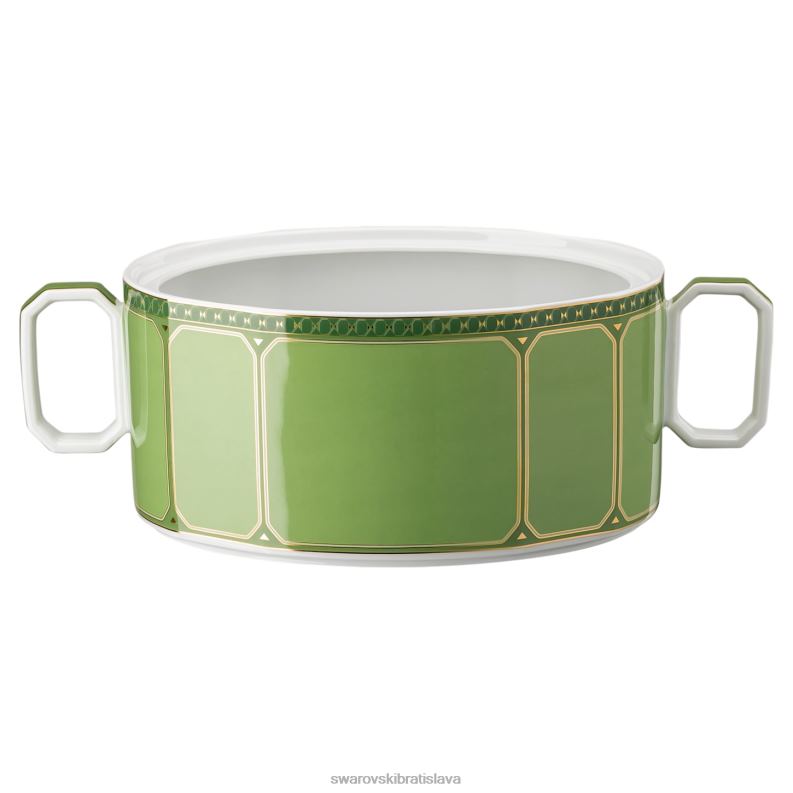 miska signum porcelán, zelená B8ZNT1732 Swarovski dekorácie