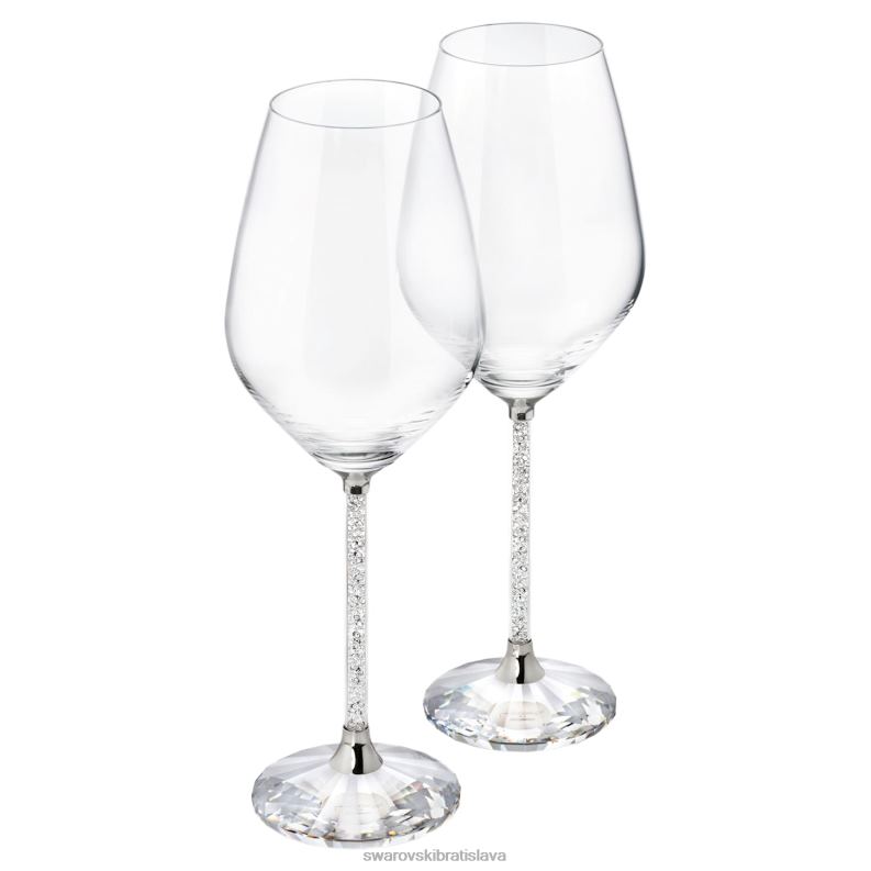poháre na kryštalické biele víno (sada 2) zber B8ZNT1747 Swarovski dekorácie