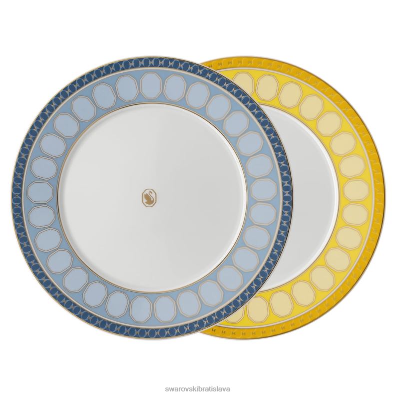 súprava signum tanierov porcelán, viacfarebný B8ZNT1736 Swarovski dekorácie