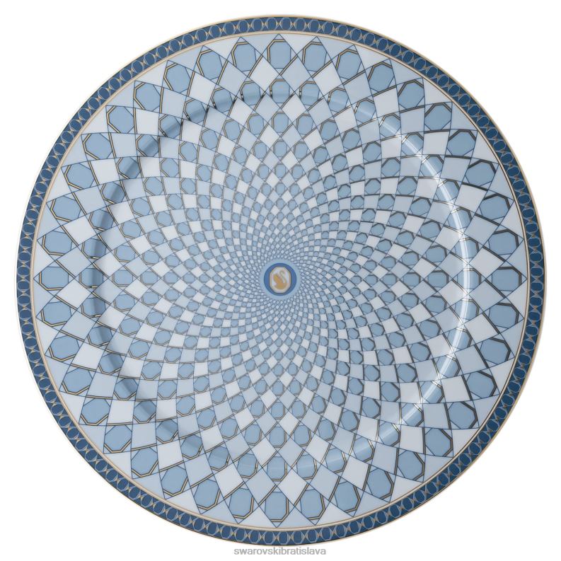 servisný štítok signum porcelán, modrá B8ZNT1718 Swarovski dekorácie