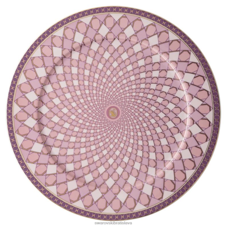 servisný štítok signum porcelán, ružová B8ZNT1717 Swarovski dekorácie