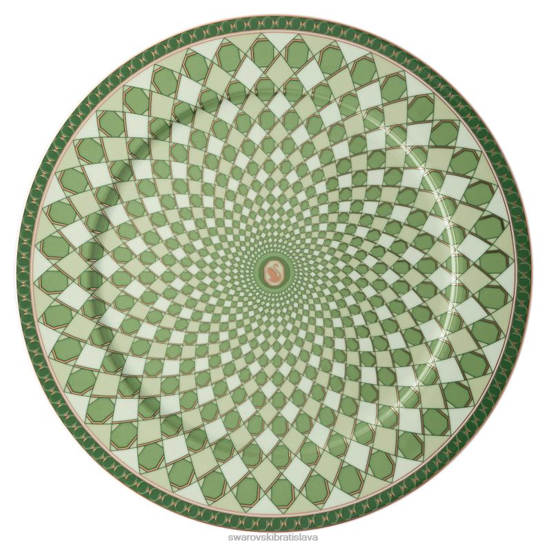 servisný štítok signum porcelán, zelená B8ZNT1749 Swarovski dekorácie