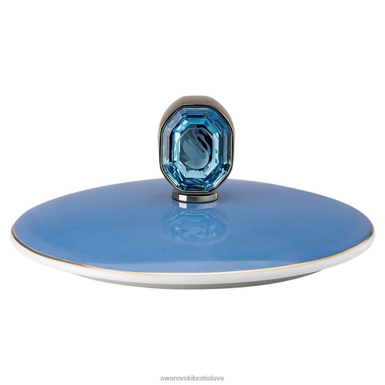 signum hrnček s vrchnákom porcelán, modrá B8ZNT1745 Swarovski dekorácie