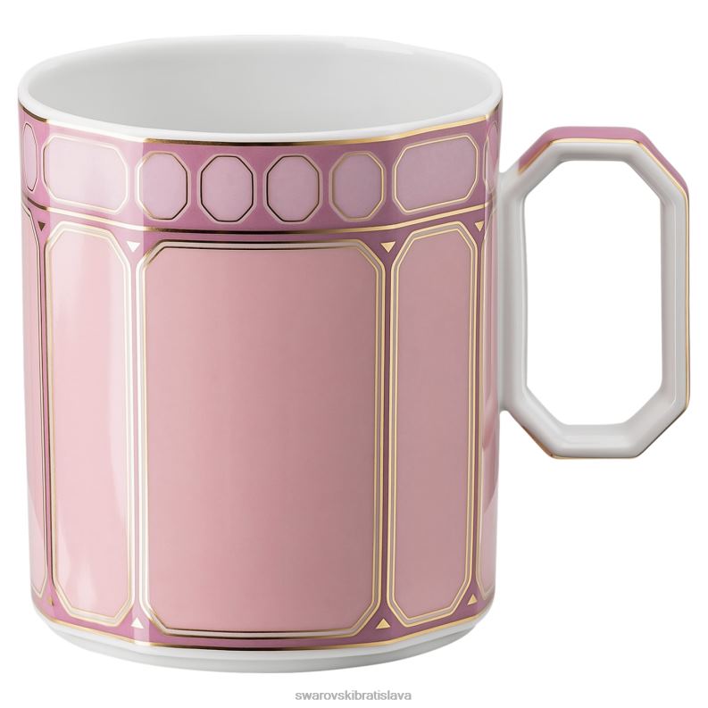 signum hrnček s vrchnákom porcelán, ružová B8ZNT1743 Swarovski dekorácie