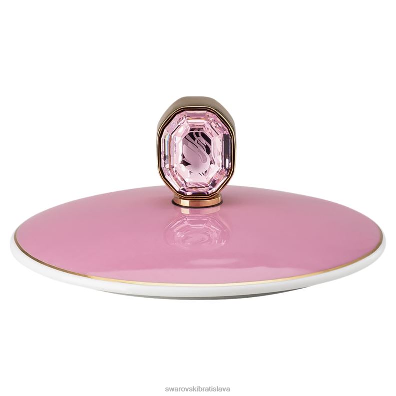 signum hrnček s vrchnákom porcelán, ružová B8ZNT1743 Swarovski dekorácie