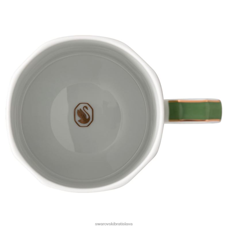 signum hrnček s vrchnákom porcelán, zelená B8ZNT1709 Swarovski dekorácie