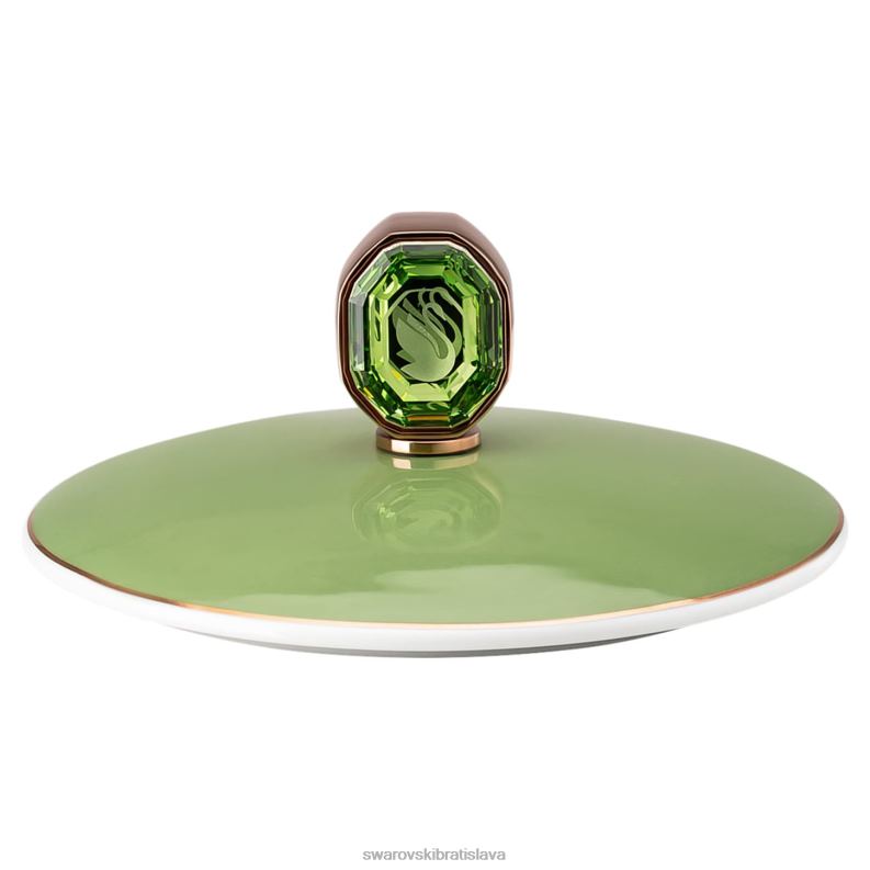 signum hrnček s vrchnákom porcelán, zelená B8ZNT1709 Swarovski dekorácie