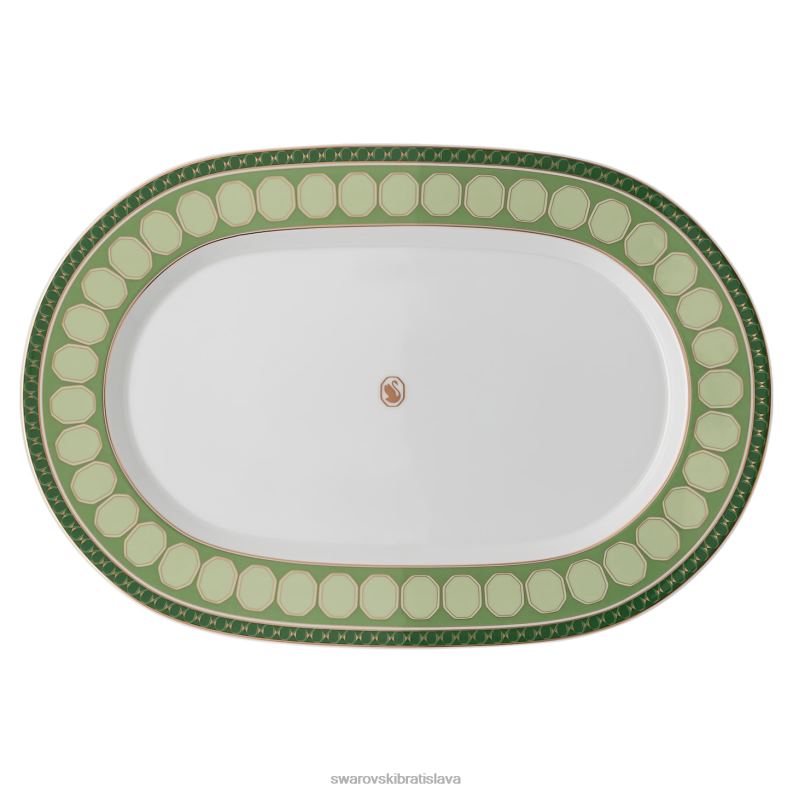 tanierový tanier signum porcelán, zelená B8ZNT1734 Swarovski dekorácie