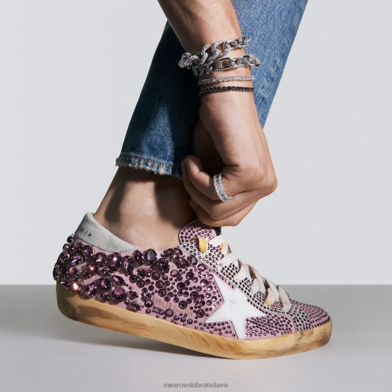 zlatá hus super-star tenisky ženy Ružová B8ZNT1508 Swarovski tenisky