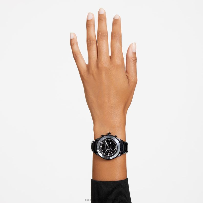 39 mm hodinky švajčiarska výroba, kovový náramok, čierny, čierny povrch B8ZNT1239 Swarovski príslušenstvo