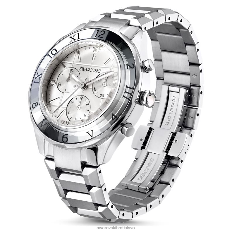 39 mm hodinky švajčiarska výroba, kovový náramok, strieborný tón, nehrdzavejúca oceľ B8ZNT1238 Swarovski príslušenstvo