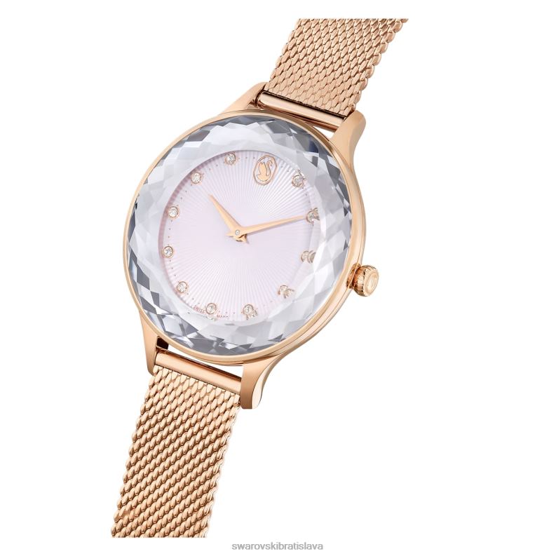 hodinky octea nova švajčiarska výroba, kovový náramok, tón ružového zlata, povrchová úprava v tóne ružového zlata B8ZNT1198 Swarovski príslušenstvo