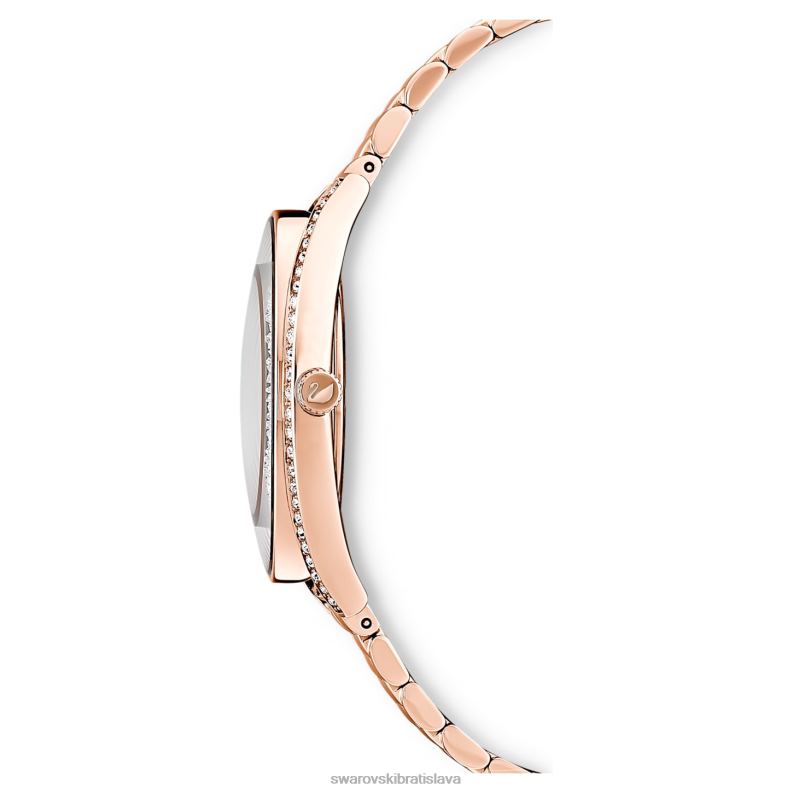 hodinky s kryštalickou aurou švajčiarska výroba, kovový náramok, tón ružového zlata, povrchová úprava v tóne ružového zlata B8ZNT1172 Swarovski príslušenstvo