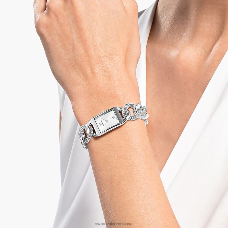 koktailové hodinky swis made, pave, kovový náramok, strieborný tón, nerez B8ZNT1231 Swarovski príslušenstvo