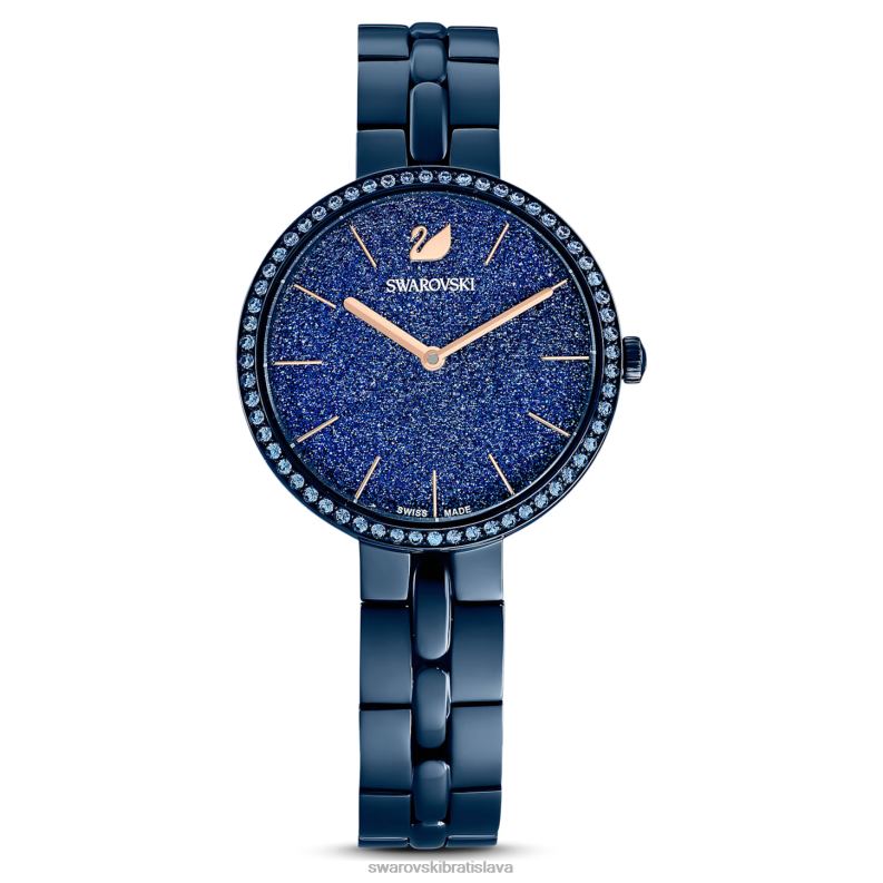 kozmopolitné hodinky švajčiarska výroba, kovový náramok, modrá, modrá úprava B8ZNT1237 Swarovski príslušenstvo