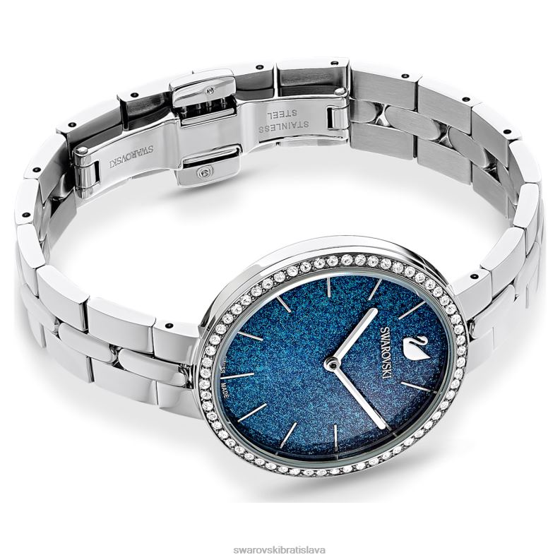 kozmopolitné hodinky švajčiarska výroba, kovový náramok, modrý, nehrdzavejúca oceľ B8ZNT1233 Swarovski príslušenstvo