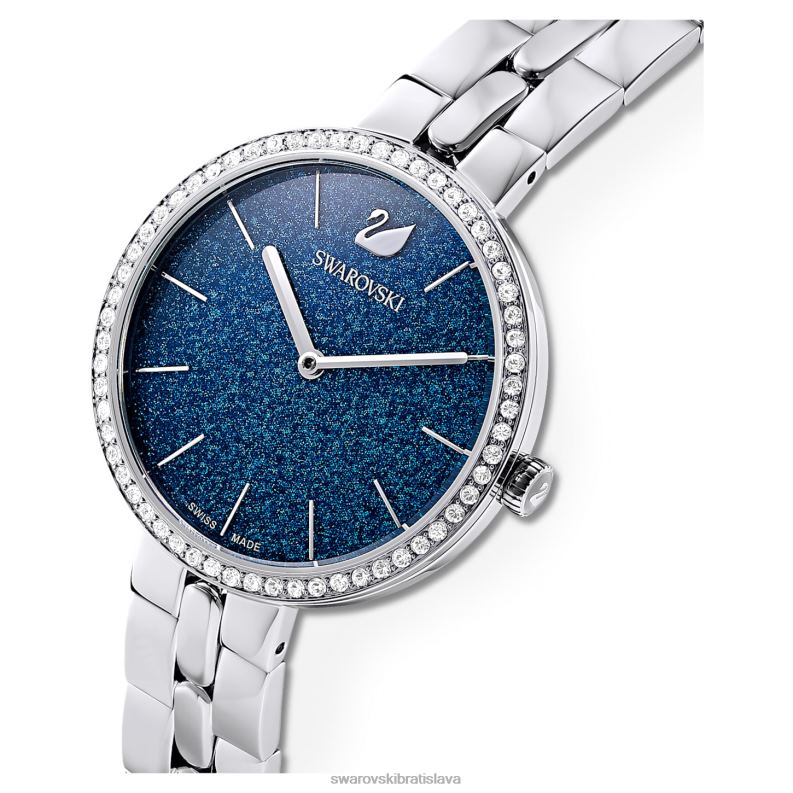 kozmopolitné hodinky švajčiarska výroba, kovový náramok, modrý, nehrdzavejúca oceľ B8ZNT1233 Swarovski príslušenstvo