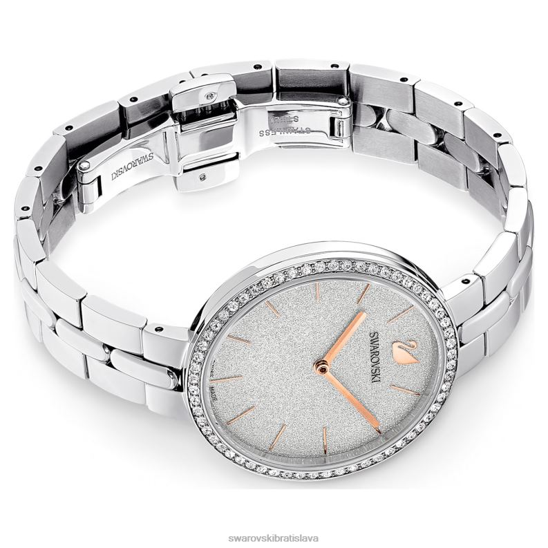 kozmopolitné hodinky švajčiarska výroba, kovový náramok, strieborný tón, nehrdzavejúca oceľ B8ZNT1229 Swarovski príslušenstvo