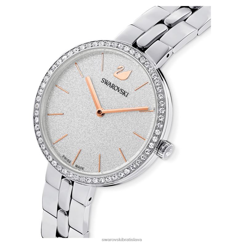 kozmopolitné hodinky švajčiarska výroba, kovový náramok, strieborný tón, nehrdzavejúca oceľ B8ZNT1229 Swarovski príslušenstvo
