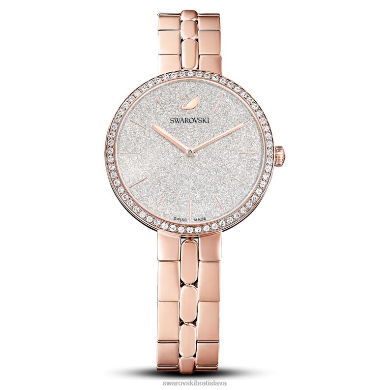 kozmopolitné hodinky švajčiarska výroba, kovový náramok, tón ružového zlata, povrchová úprava v tóne ružového zlata B8ZNT1180 Swarovski príslušenstvo