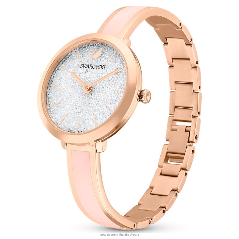 krištáľové rozkošné hodinky švajčiarsky kovový náramok v ružovej farbe s ružovým zlatom B8ZNT1189 Swarovski príslušenstvo