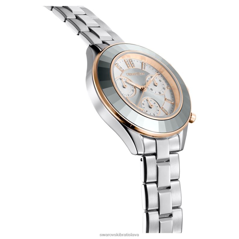 športové hodinky octea lux švajčiarska výroba, kovový náramok, strieborný tón, nehrdzavejúca oceľ B8ZNT1192 Swarovski príslušenstvo