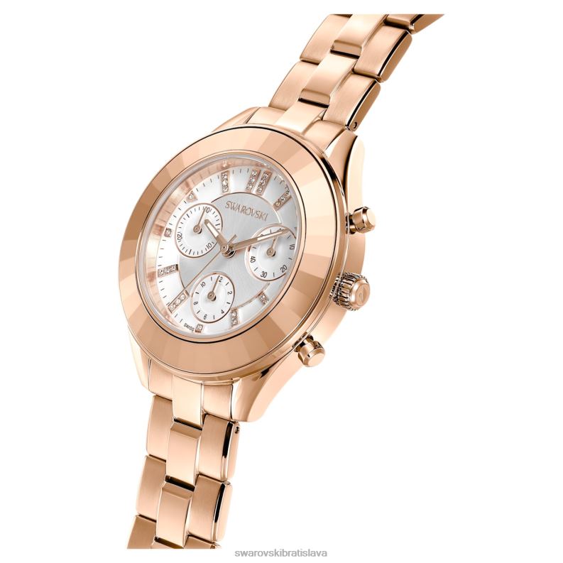 športové hodinky octea lux švajčiarska výroba, kovový náramok, tón ružového zlata, povrchová úprava v tóne ružového zlata B8ZNT1190 Swarovski príslušenstvo