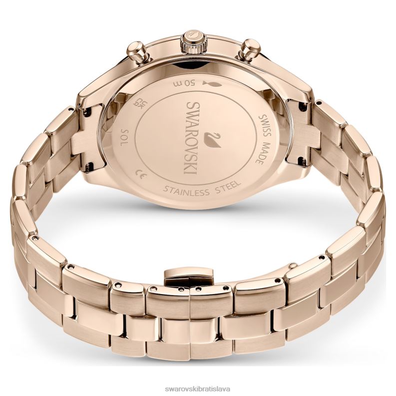 športové hodinky octea lux švajčiarska výroba, kovový náramok, zlatý tón, šampanské zlaté prevedenie B8ZNT1136 Swarovski príslušenstvo