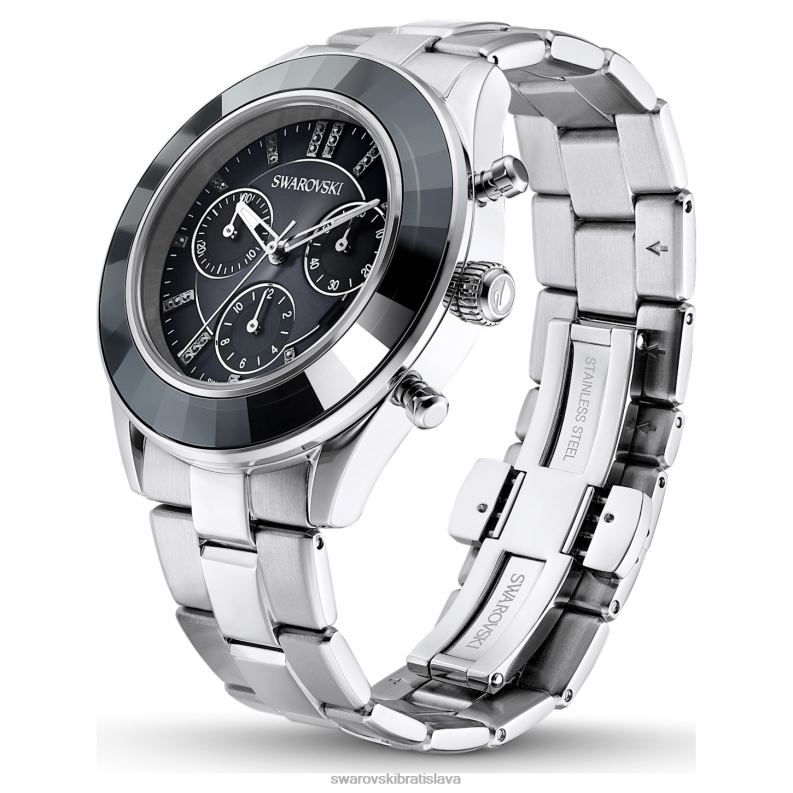 športové hodinky octea lux švajčiarsky, kovový náramok, čierny, nehrdzavejúca oceľ B8ZNT1243 Swarovski príslušenstvo