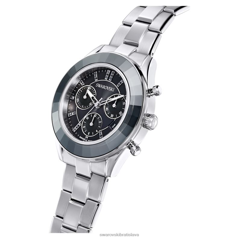 športové hodinky octea lux švajčiarsky, kovový náramok, čierny, nehrdzavejúca oceľ B8ZNT1243 Swarovski príslušenstvo