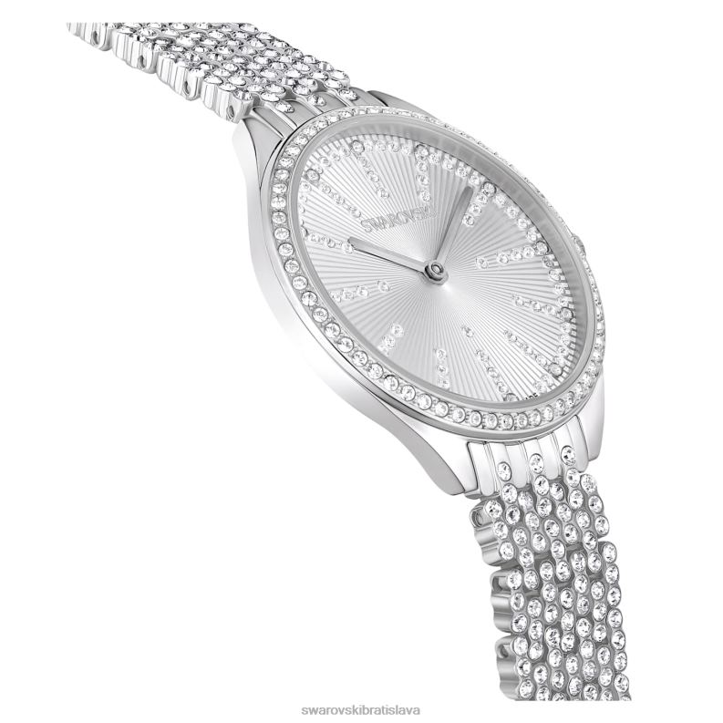 prilákať hodinky swis made, full pave, kovový náramok, strieborný tón, nerez B8ZNT1223 Swarovski príslušenstvo