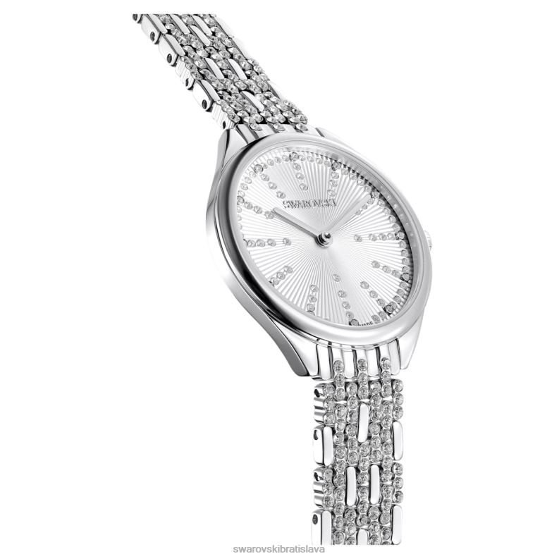 prilákať hodinky swis made, pave, kovový náramok, strieborný tón, nerez B8ZNT1224 Swarovski príslušenstvo