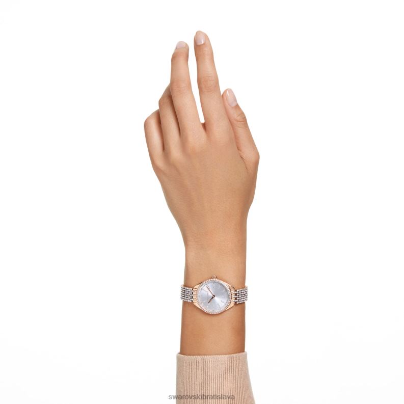 prilákať hodinky swiss made, pave, kovový náramok, tón ružového zlata, povrchová úprava zmiešaný kov B8ZNT1182 Swarovski príslušenstvo