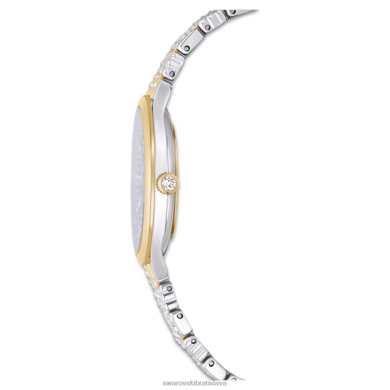 prilákať hodinky švajčiarsky vyrobený, pave, kovový náramok, čierny, povrchová úprava zmiešaný kov B8ZNT1137 Swarovski príslušenstvo