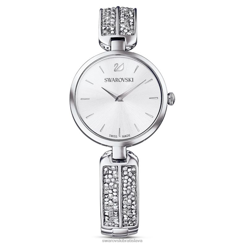 rockové hodinky snov švajčiarska výroba, kovový náramok, strieborný tón, nehrdzavejúca oceľ B8ZNT1236 Swarovski príslušenstvo