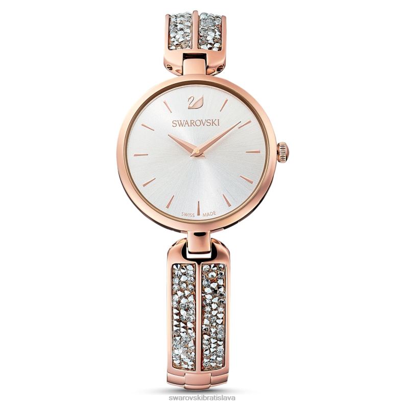 rockové hodinky snov švajčiarska výroba, kovový náramok, tón ružového zlata, povrchová úprava v tóne ružového zlata B8ZNT1171 Swarovski príslušenstvo
