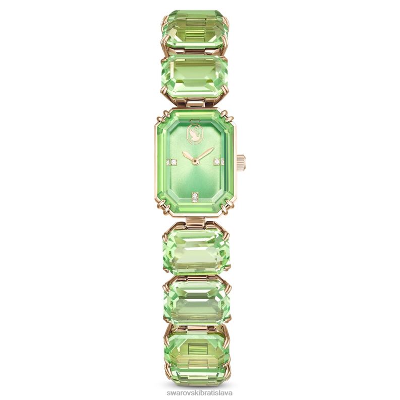 sledovať náramok brúseného osemuholníka, zelený, povrchová úprava šampanské zlato B8ZNT1142 Swarovski príslušenstvo
