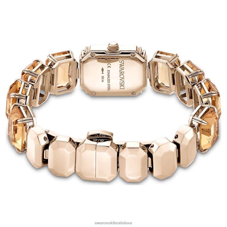 sledovať osemhranný náramok, hnedá, povrchová úprava šampanské zlato B8ZNT1141 Swarovski príslušenstvo