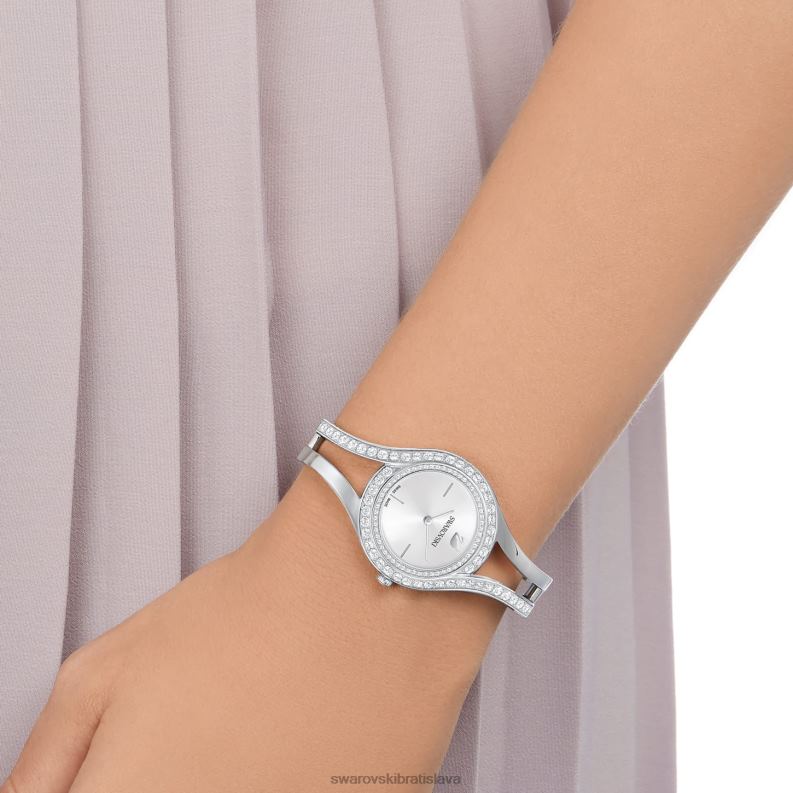 večné hodinky švajčiarska výroba, kovový náramok, strieborný tón, nehrdzavejúca oceľ B8ZNT1220 Swarovski príslušenstvo