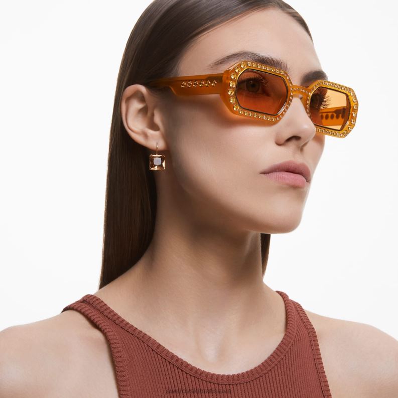 slnečné okuliare v tvare osemuholníka dlažba, sk0345 39e, oranžová B8ZNT1451 Swarovski príslušenstvo