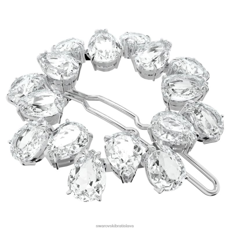 sponka do vlasov hruškový rez, biely, rhodiovaný B8ZNT1471 Swarovski príslušenstvo