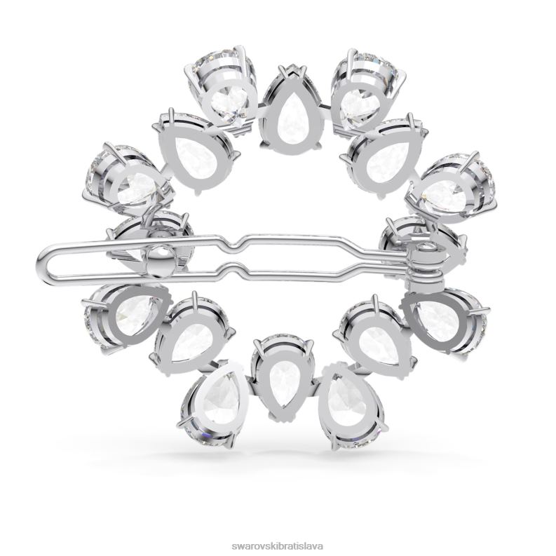 sponka do vlasov hruškový rez, biely, rhodiovaný B8ZNT1471 Swarovski príslušenstvo