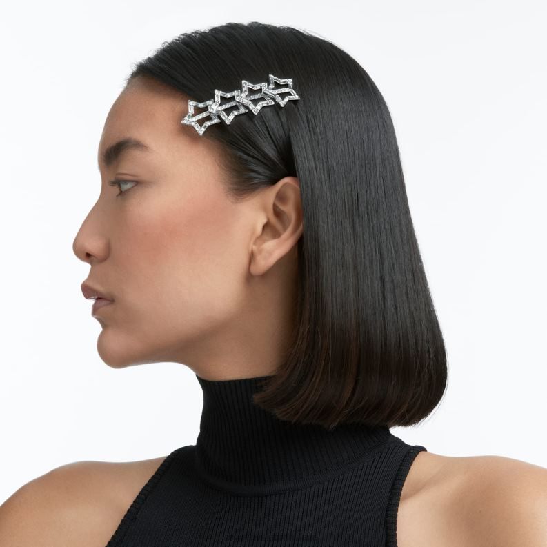 sponka do vlasov zmiešané rezy, hviezdicové, biele, rhodiované B8ZNT1470 Swarovski príslušenstvo